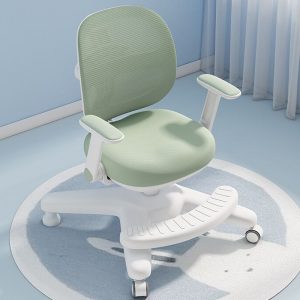 "Ergonomic Kids Chair, Adjustable Height Upholstered Chair(s) With Arms & Lockable Wheels"